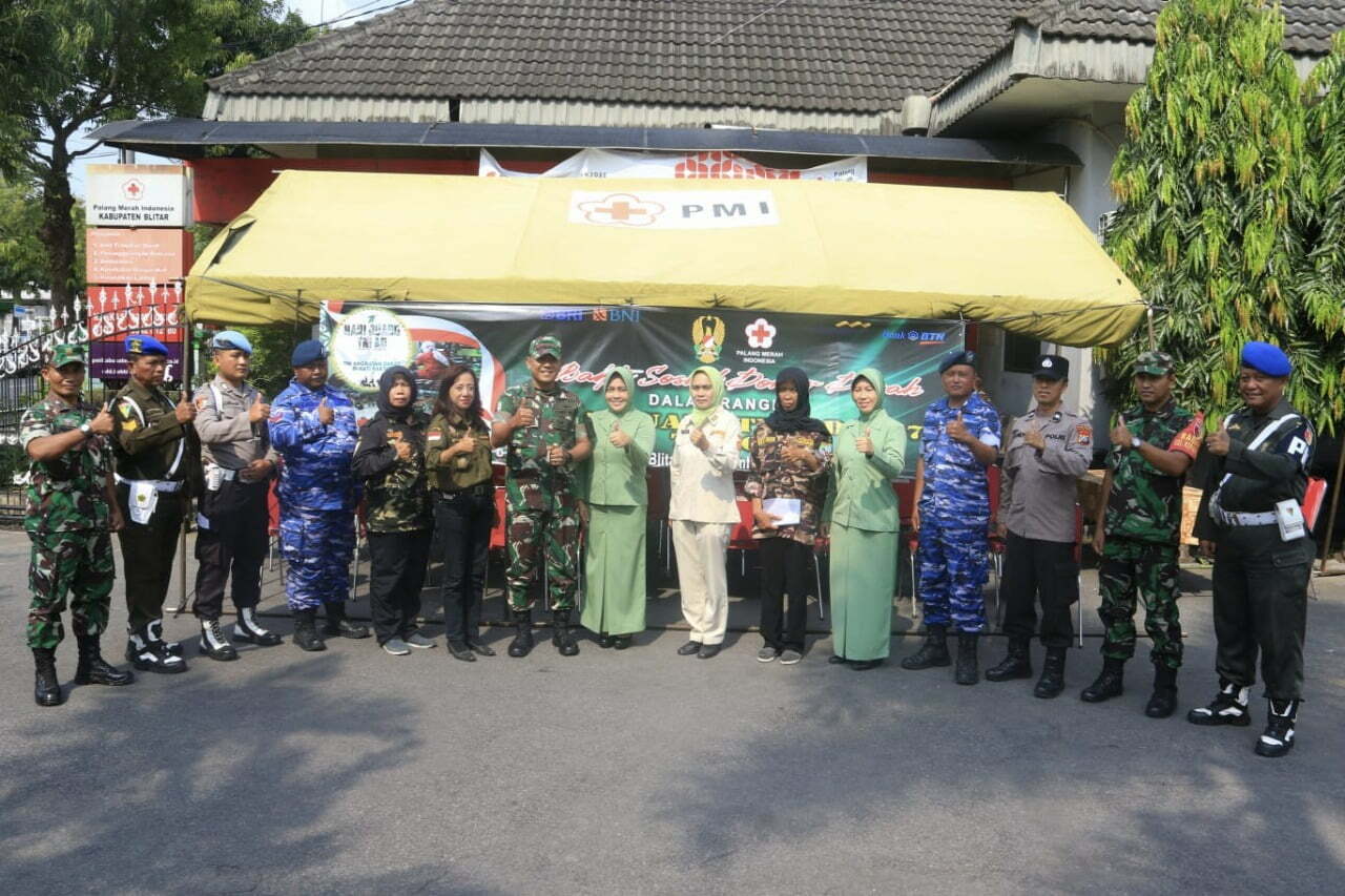 Jelang Peringatan Hari Juang TNI AD Ke 77 Tahun 2022, Kodim 0808/Blitar Gelar Bakti Sosial Donor Darah
