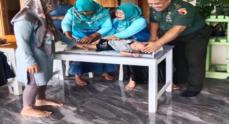 Sukseskan Program Balita Sehat, Babinsa Koramil Talun Dampingi Kegiatan Posyandu Di Wilayah Binaannya