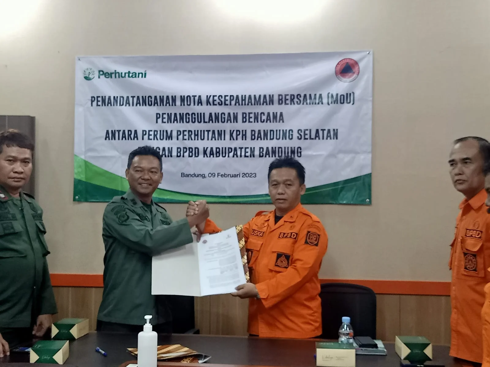 Badan Penanggulangan Bencana Daerah dan Administratur Perhutani KPH Bandung Selatan Jalin Kerjasama Penanggulangan Bencana