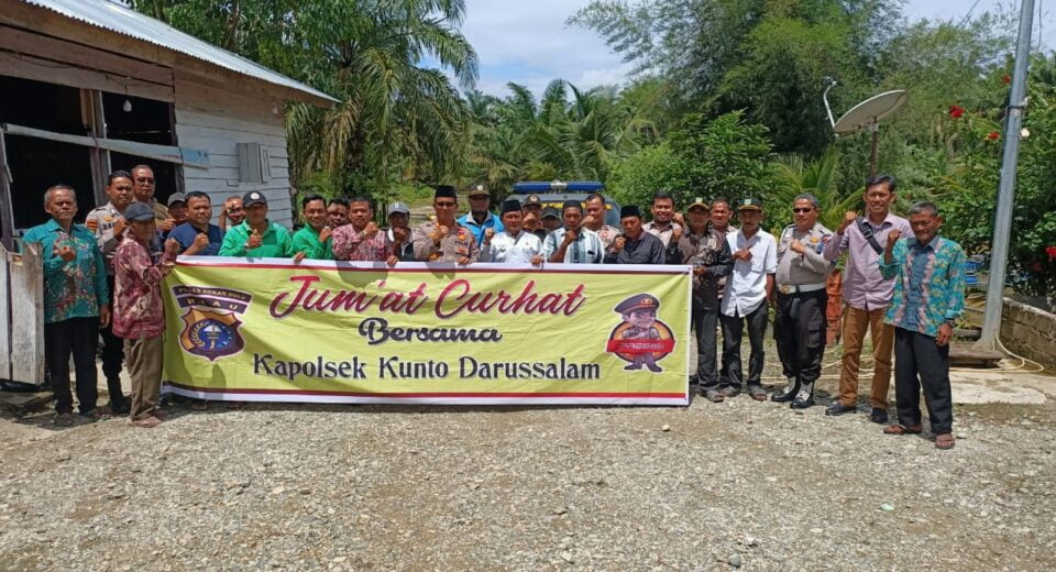 Kapolsek Kunto Darussalam, Perkuat Silaturahmi Dengan Forkopincam Dan Masyarakat Desa Pagaran Tapah DS, Lewat Jum'at Curhat