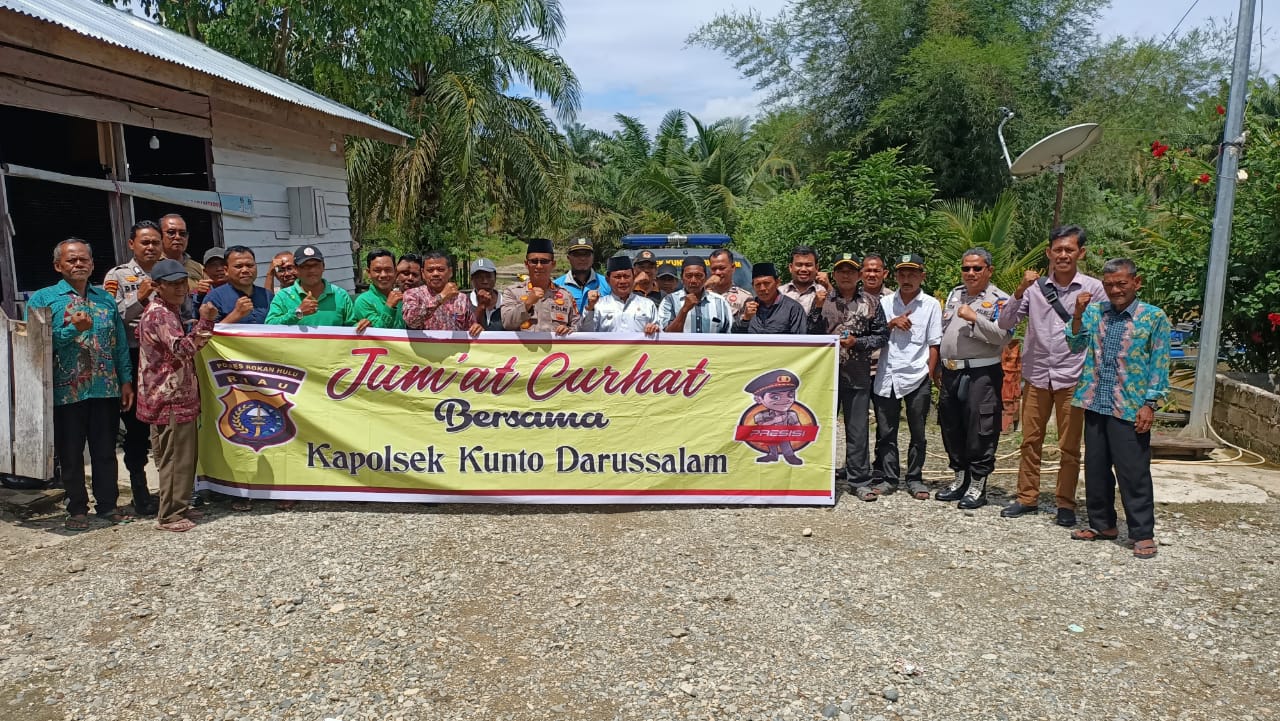Kapolsek Kunto Darussalam, Perkuat Silaturahmi Dengan Forkopincam Dan Masyarakat Desa Pagaran Tapah DS, Lewat Jum'at Curhat