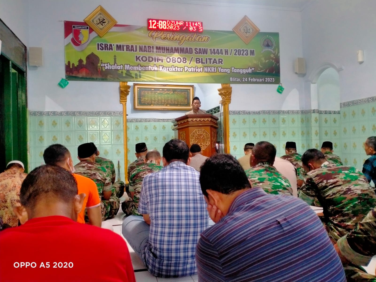 Kodim 0808/Blitar Bersama Masyarakat Gelar Peringatan Isra' Mi'raj Nabi Muhammad SAW
