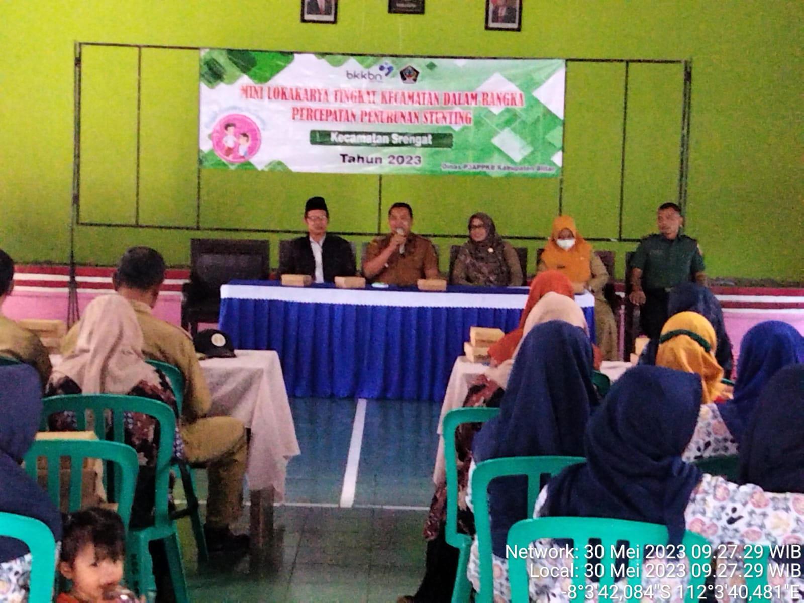 Bati Tuud Koramil Srengat Hadiri Mini Lokakarya Tingkat Kecamatan, Dalam Rangka Percepatan Penurunan Stunting
