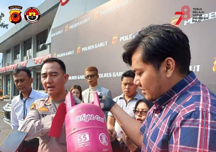 Polres Garut Tangkap Pelaku Pengoplosan Gas Bersubsidi