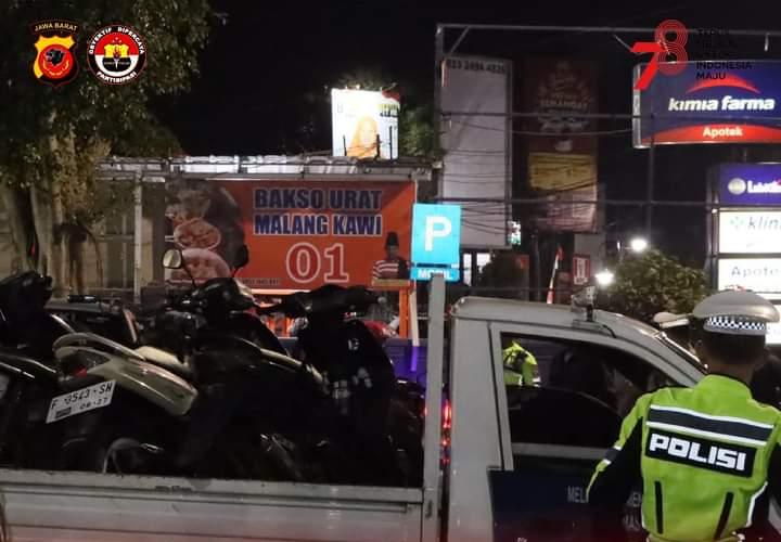 Terjaring Razia, 19 Unit Sepeda Motor Di Sukabumi Di angkut Polisi