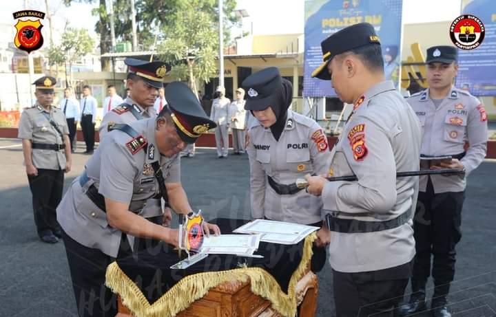 Kapolres Cianjur Memimpin Sertijab Kasat Polair Dan Kapolsek Jajaran Polres Cianjur