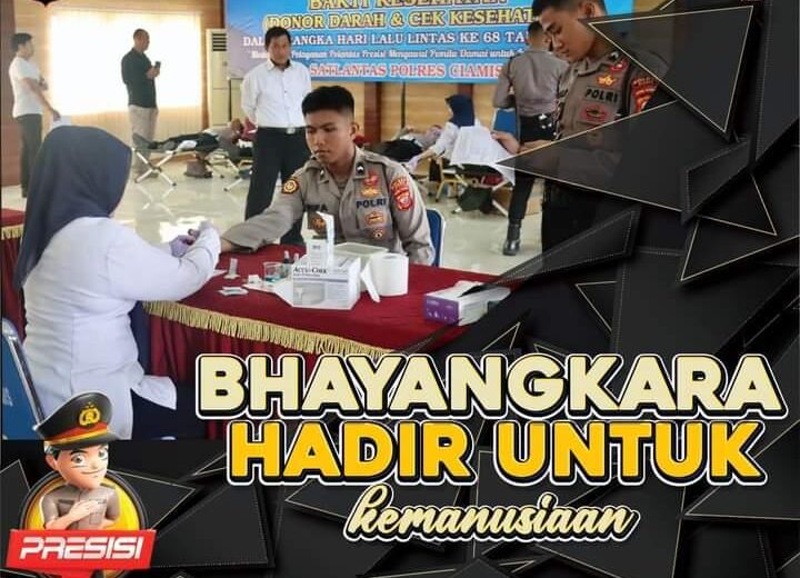 HUT Lantas ke-68, Satlantas Polres Ciamis Gelar Donor Danar