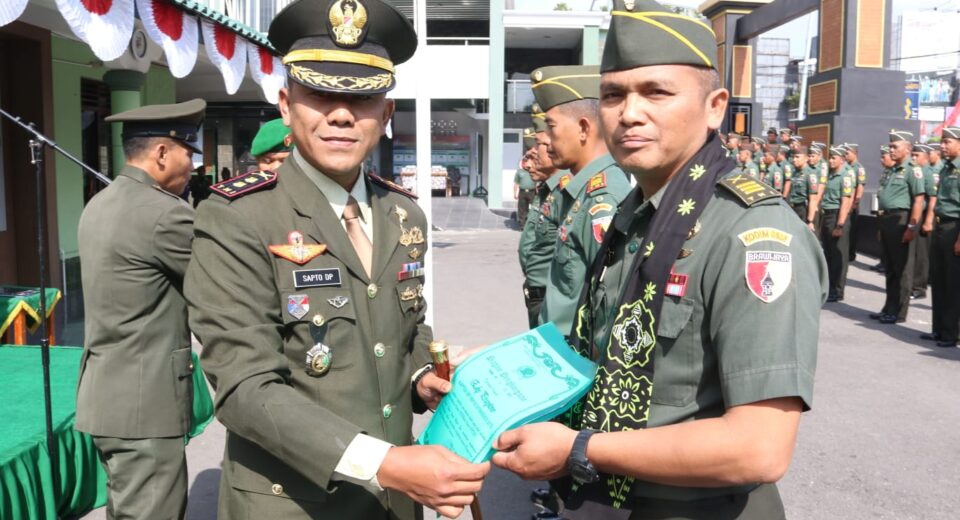 Pimpin Sertijab Danramil, Laporan Korps Pindah Satuan dan Pelantikan Kenaikan Pangkat, Ini Pesan Dandim 0808/Blitar