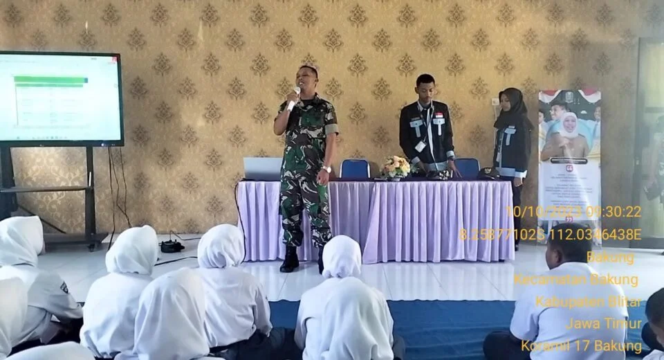 Wujudkan Generasi Muda Yang Berkualitas, Anggota Koramil Bakung Berikan Wasbang Di Sekolah