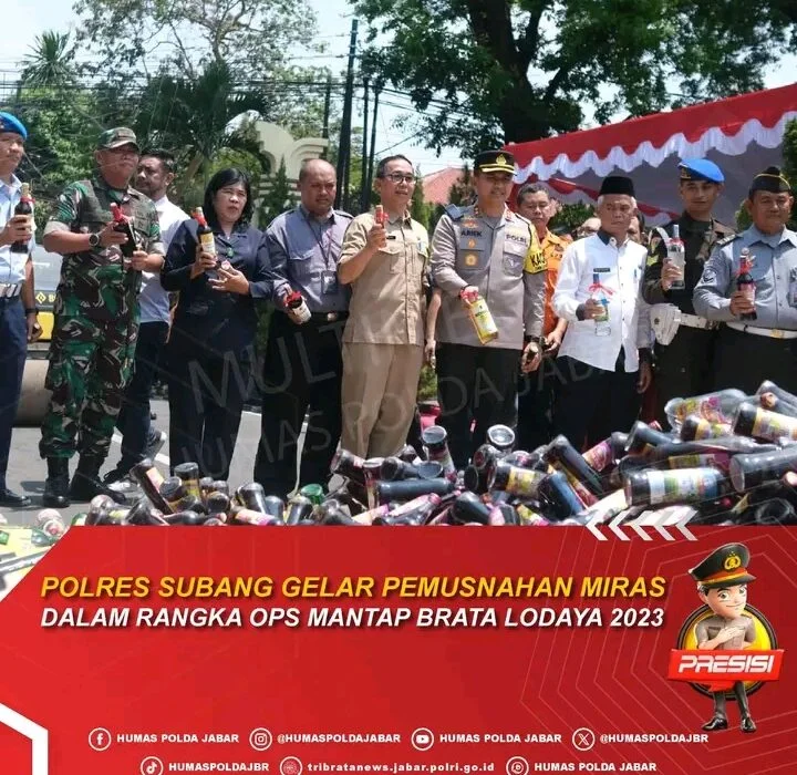 Polres Subang gelar Pemusnahan Miras