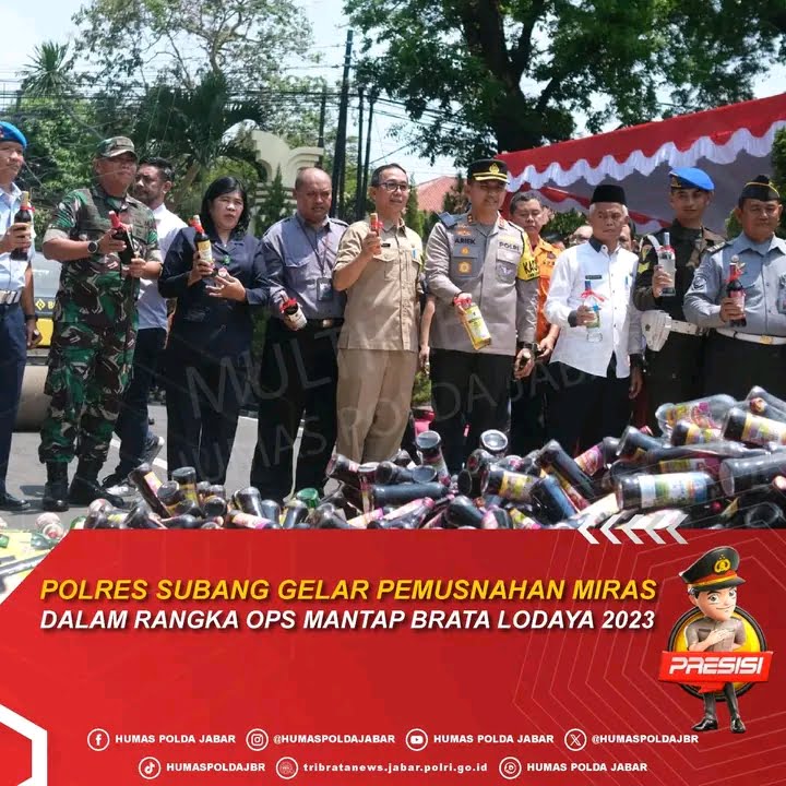 Polres Subang gelar Pemusnahan Miras