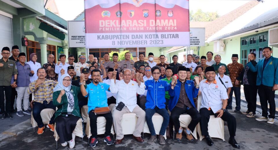 Kodim 0808/Blitar Gelar Deklarasi Damai Pemilihan Umum Tahun 2024, Wilayah Kabupaten dan Kota Blitar