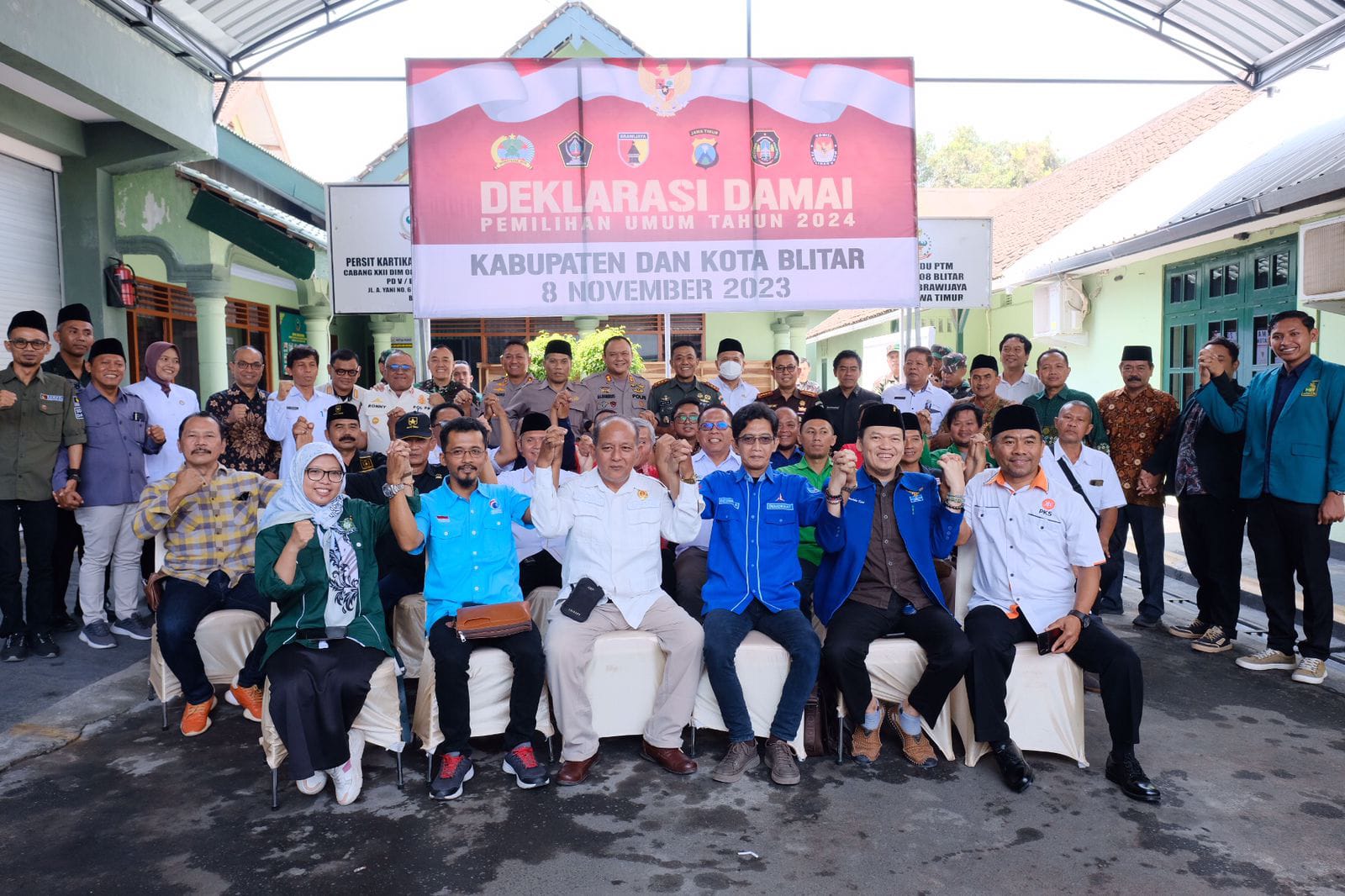 Kodim 0808/Blitar Gelar Deklarasi Damai Pemilihan Umum Tahun 2024, Wilayah Kabupaten dan Kota Blitar