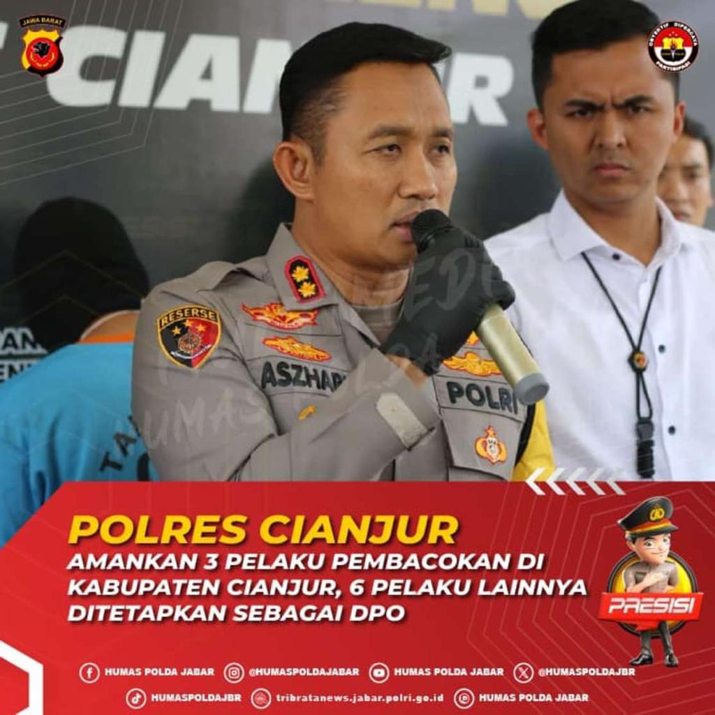 Kapolres Cianjur Membuat Konferensi Pers Pengungkapan KasusDugaan Penganiayaan