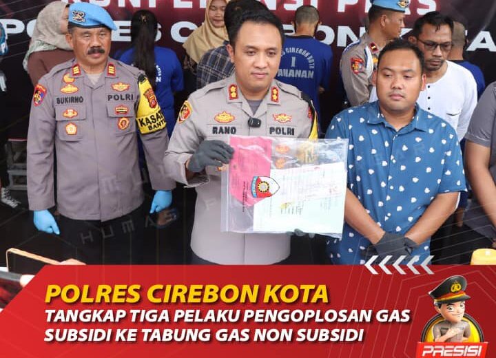Polres Cirebon Kota Tangkap Tiga Pelaku Pengoplosan Gas Subsidi ke Tabung Gas Non Subsidi