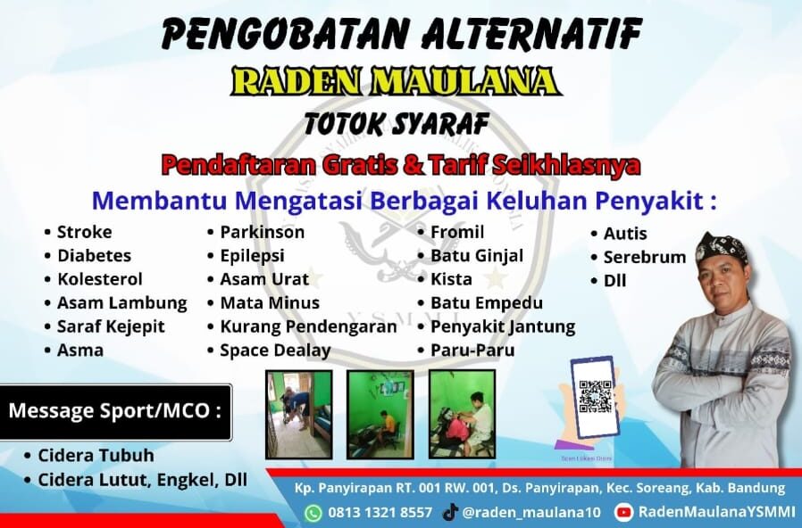 PENGOBATAN ALTERNATIF TOTOK SYARAF DENGAN JARI RADEN MAULANA