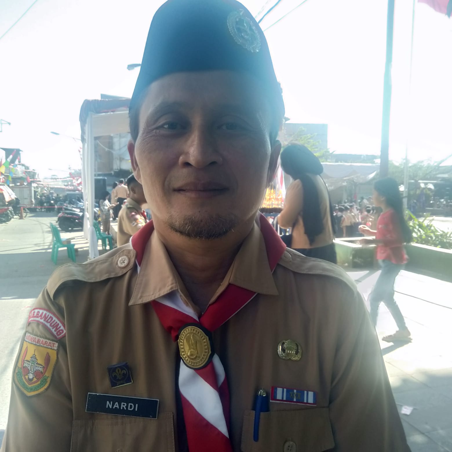 Camat Ciwidey Hadiri Upacara Peringatan HUT Pramuka Ke-63 Di Lapangan Danalaga