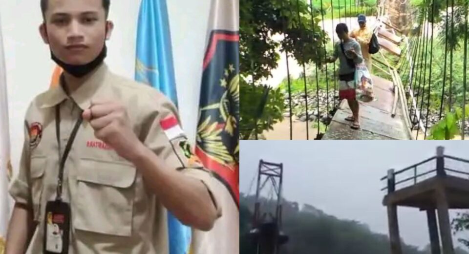 Kondisi Jembatan Gantung Rawayan di Kampung Wangun Memprihatinkan dan Viral di Media Sosial