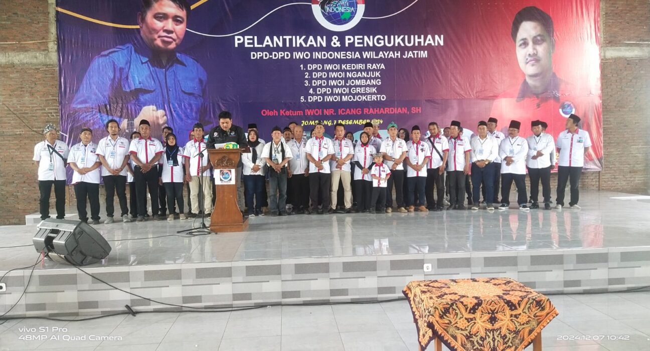 Ketum DPP IWOI Lantik 4 Ketua dan Pengurus DPD Wilayah JatimKediri