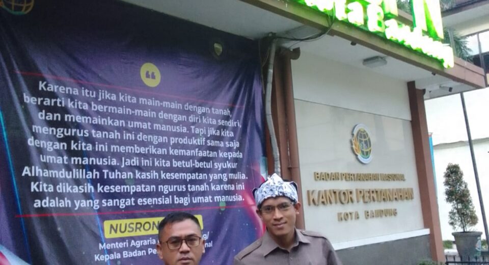 Pelayanan ATR/BPN Kantah Kota Bandung Makin Baik