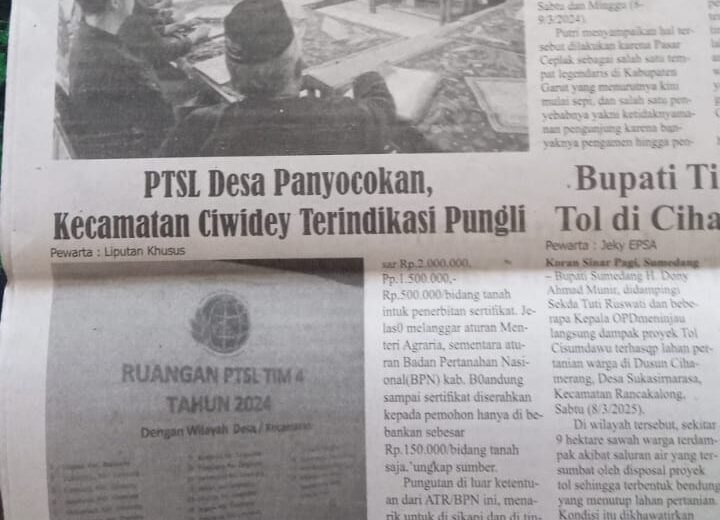 Ketua PTSL Desa Panyocokan Geruduk Rumah Wartawan?