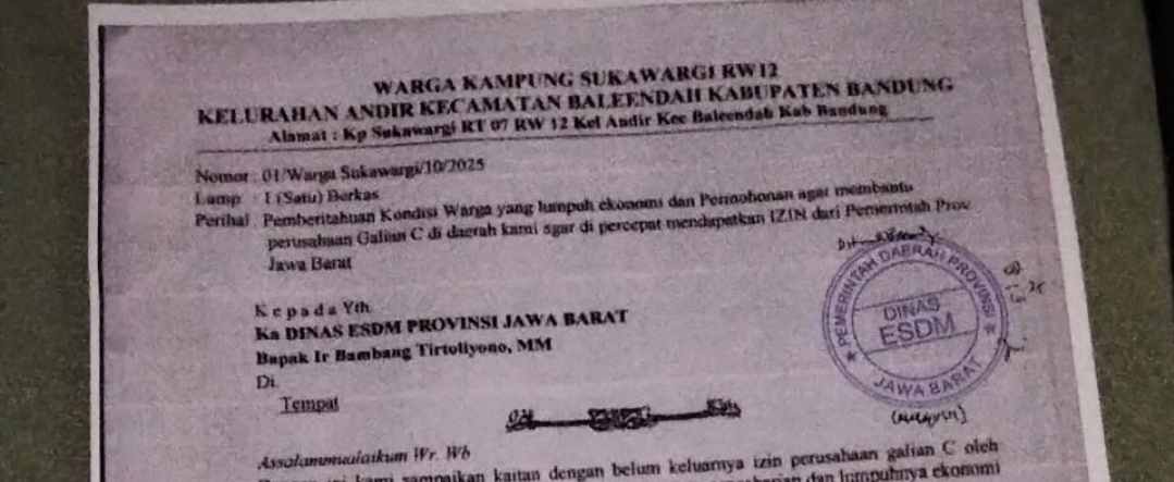 Izin Belum Terbit, Aktivitas Galian C di Baleendah Berhenti: Warga Kampung Sukawargi Mengeluh Ekonomi Lumpuh