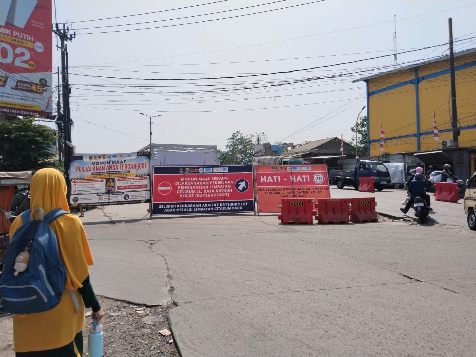 Proyek Penggantian Jembatan Citarum Dayeuhkolot Dimulai, Pengalihan Arus Lalu Lintas Diberlakukan