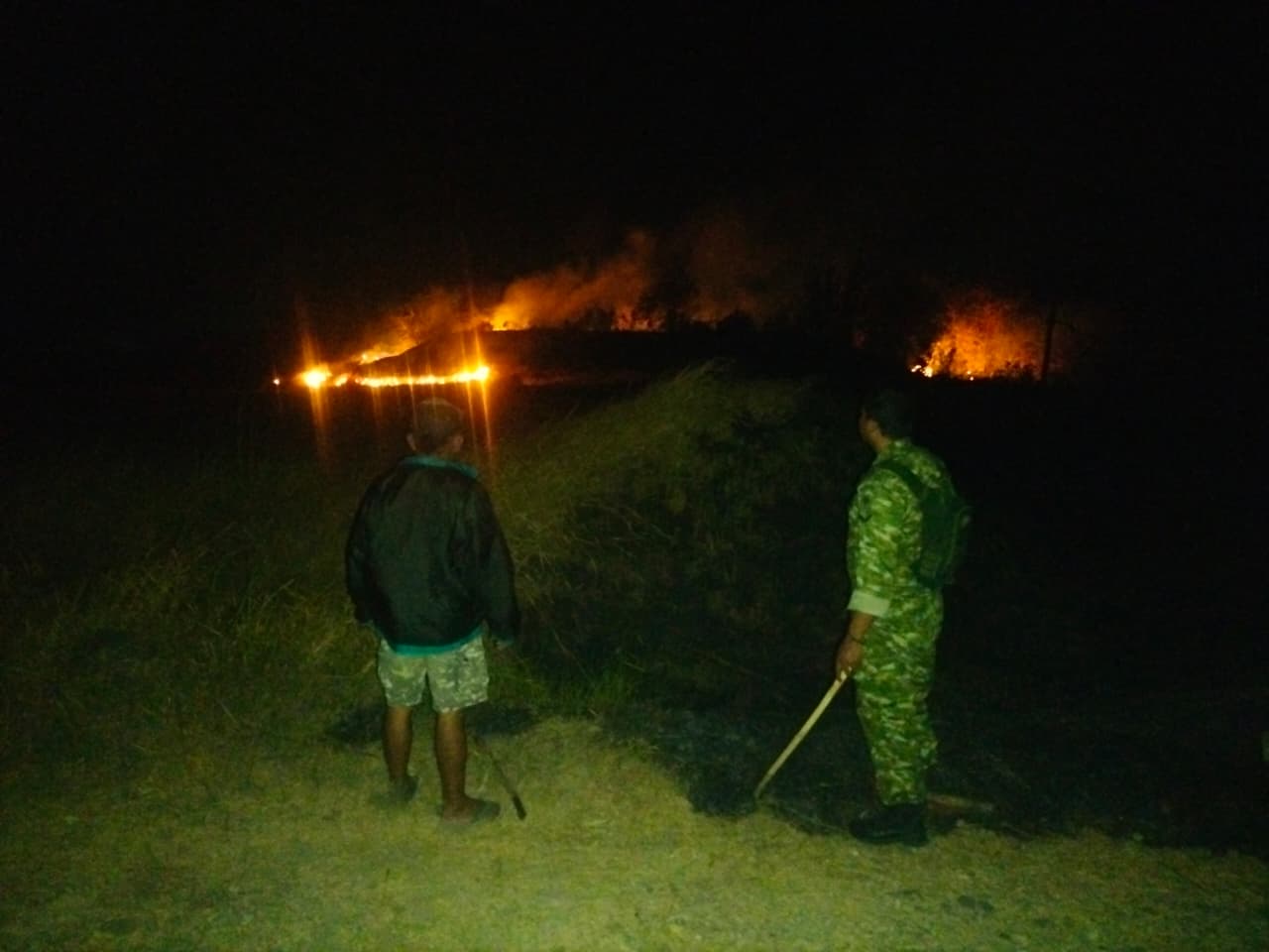 Kebakaran Lahan Kosong Seluas 2 Hektare Di Desa Sanca Indramayu Berhasil Dipadamkan