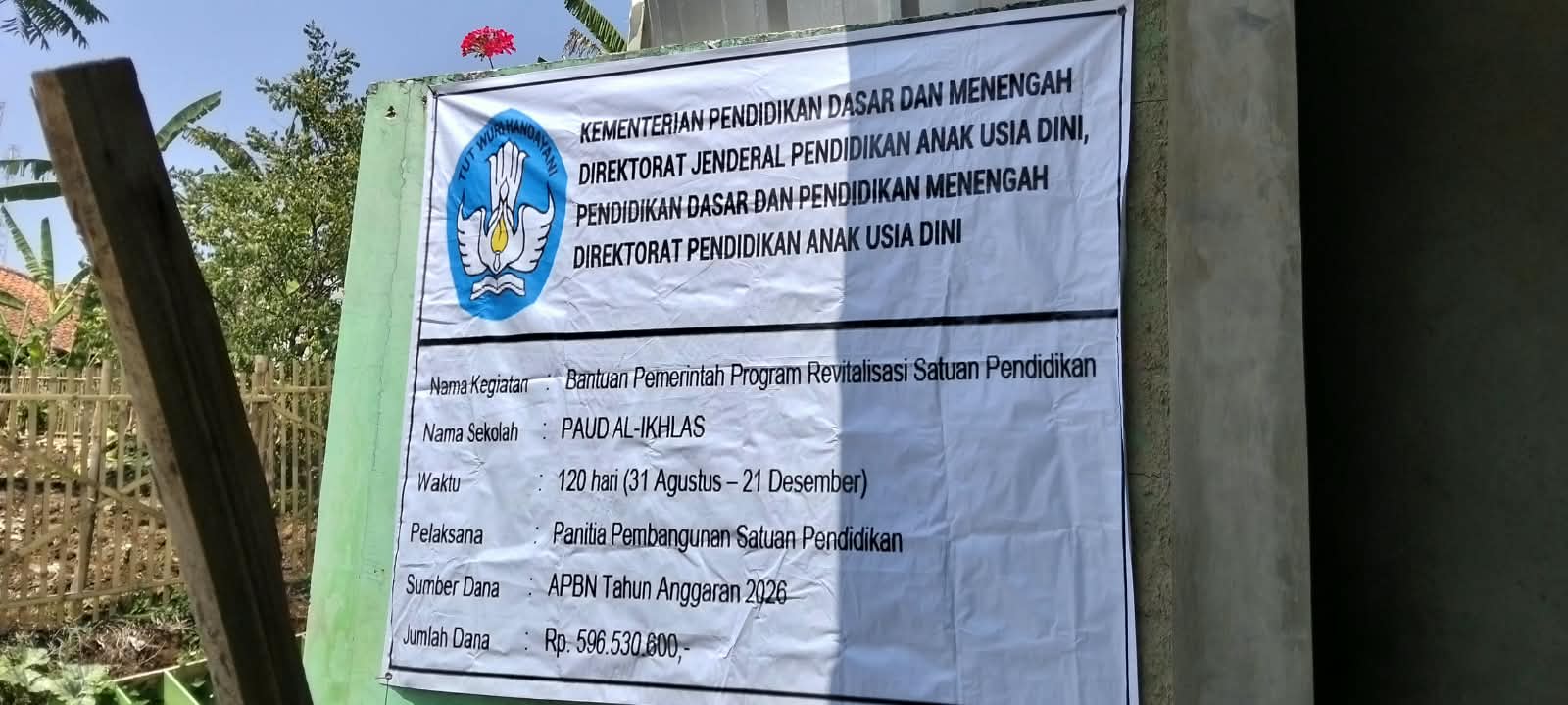 Cucu, Ketua P2SP, Pegang Dua Kegiatan Revitalisasi: Pembangunan POS PAUD Al-Ikhlas dan SPS PAUD Al-Hikmah Disorot Publik Akibat Dugaan Minim Transparansi